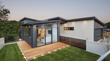 The rear deck and lawn. - Call of 