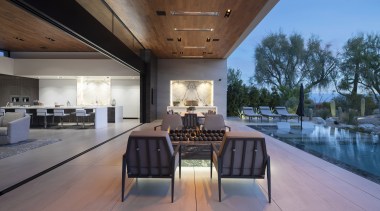 Chef's kitchen to the left and matching outdoor 