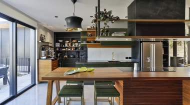 The zoning of the kitchen was carefully considered. 