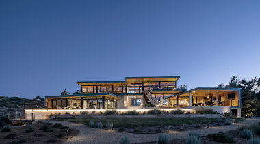 Rear facade – night. - Oasis of cool 