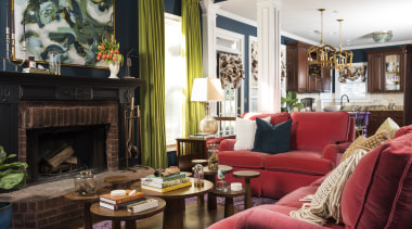 Living room with fireplace. - Spooky, dark and 