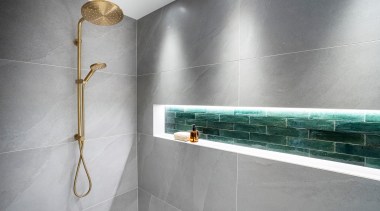 A splash of textured green in the shampoo 