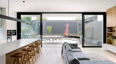 The new generous kitchen, dining and living spaces 