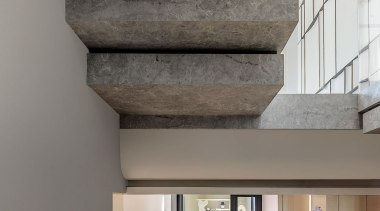 Looking from the staircase to the study room. 