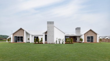 The home is clad with a Resene Rockcote 