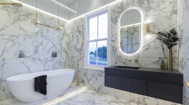 The original window joinery and door have been restored while refined 