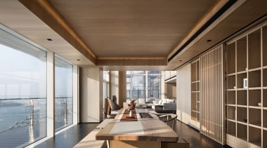 While generous full-height windows offer an enchanting view 