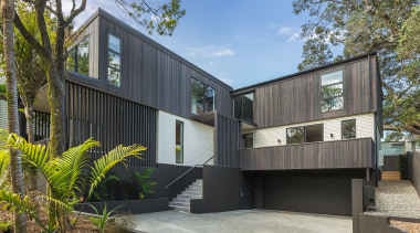 The exterior materials were carefully selected to allow 
