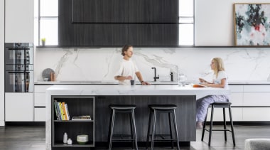 A striking feature of the kitchen is the 