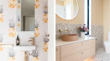 Powder room and master ensuite. - Colourful character 