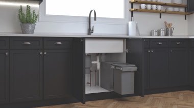 One x 20L Compact Floor Mount bin installed 