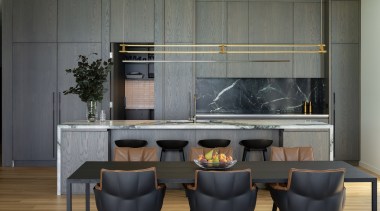 The kitchen is conceived as social hub and 