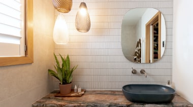 The owners love of crystals inspired the designer's 