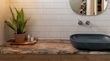 The owners love of crystals inspired the designer's 