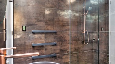 The designer used a low iron shower glass 