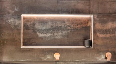 Concealed lighting plays up the soap niche. 