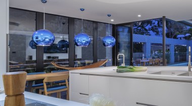 The rear of the large island holds a 