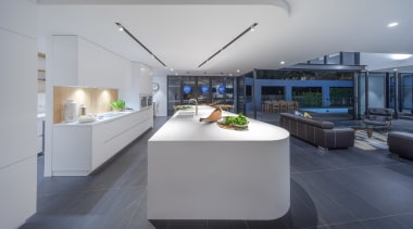 Given the curves, Corian was the clear choice 