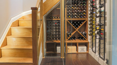 A wine cellar also features on the subterranean 