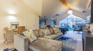 The master bedroom features an end picture window 