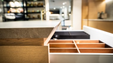 Close up of the shark nose benchtop detail 