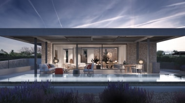 Island life – Front view - architecture | architecture, estate, home, house, property, real estate, blue, gray