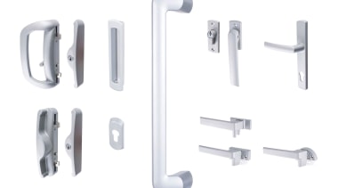 Stylish aluminium hardware that can be colour-matched to angle, door handle, font, hardware, hardware accessory, product, white