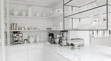 The butler's pantry is used for servicing and 