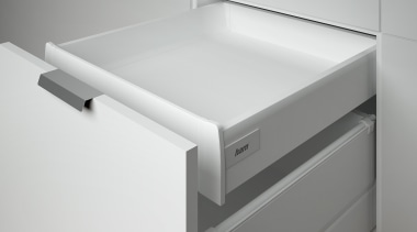 The ‘S’ drawer models have a drawer side chest of drawers, drawer, furniture, product, white, gray