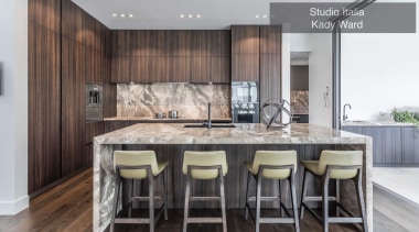 Highly Commended – Studio Italia Kady Ward – cabinetry, countertop, cuisine classique, interior design, kitchen, real estate, room, gray