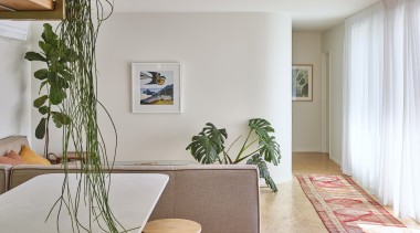 The benchtops tone with the wider spaces. - 