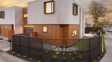 Given the corner site location, the design offers 