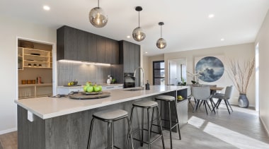 The kitchen is designed for ease of use 