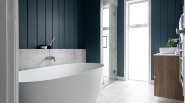 Weathertex features on a fireplace wall and the 