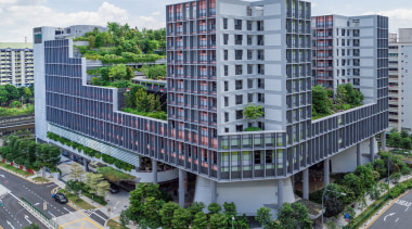 Kampung Admiralty 4 - apartment | bird's eye apartment, bird's eye view, building, city, commercial building, condominium, corporate headquarters, elevation, metropolis, metropolitan area, mixed use, neighbourhood, property, real estate, residential area, tower block, urban design, gray