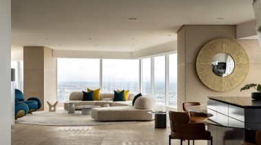 Main living space next to kitchen. - A 