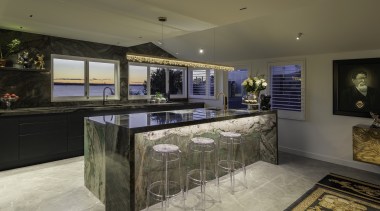 The two-level island is formed of two beautifully 