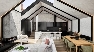 The portals provide the lighting for the space 