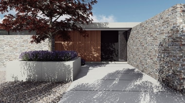 As the front door was located quite the 