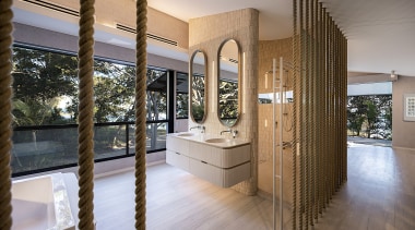 This renovation blends practical high-end materials with sophisticated 