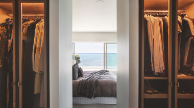 The walk-in robe – jackets to the left, 