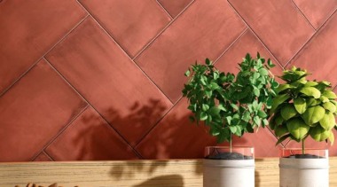 Wear marks made during the manufacturing process are flowerpot, herb, plant, red