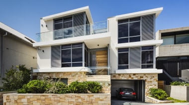 Clean-lined and contemporary, with a base of natural architecture, building, elevation, facade, home, house, residential area, Giles & Tribe, Contemporary