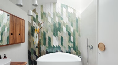 ​​​​​​​Lying in the freestanding tub watching clouds pass architecture, bathroom, interior design, plumbing fixture, room, tap, tile, wall, freestanding bath, Day Bukh Architcture