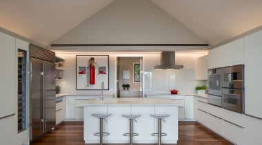 ​​​​​​​With the original ceiling stripped out to gain architecture, building, cabinetry, ceiling, countertop, estate, floor, flooring, furniture, hardwood, home, house, interior design, kitchen, property, real estate, room, table, wood flooring, gray