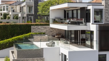 ​​​​​​​The home is arranged to provide maximum privacy gray