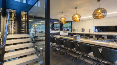 ​​​​​​​On this house by architect Gary Todd, the black, orange