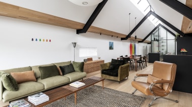 A white and light timber palette was established 