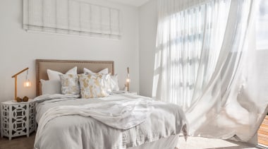 The master bedroom also opens to the long 