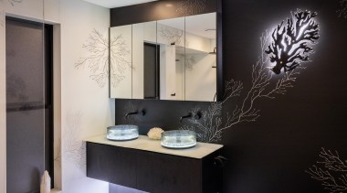 The custom designed wall panel motifs were strategically 